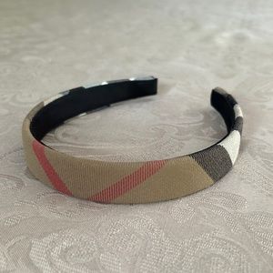 Burberry Beige Nova Check Canvas Narrow Headband